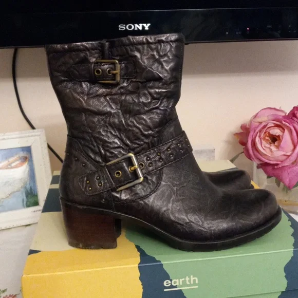 EARTH BRONZE LEATHER BOOTS - Picture 4 of 6